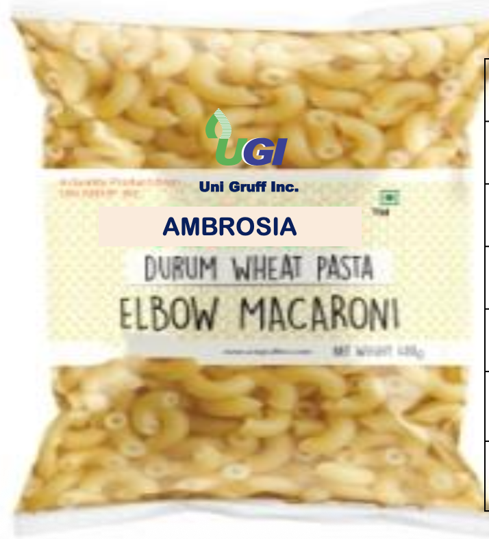 Ambrosia Durum Wheat Pasta / Macaroni
